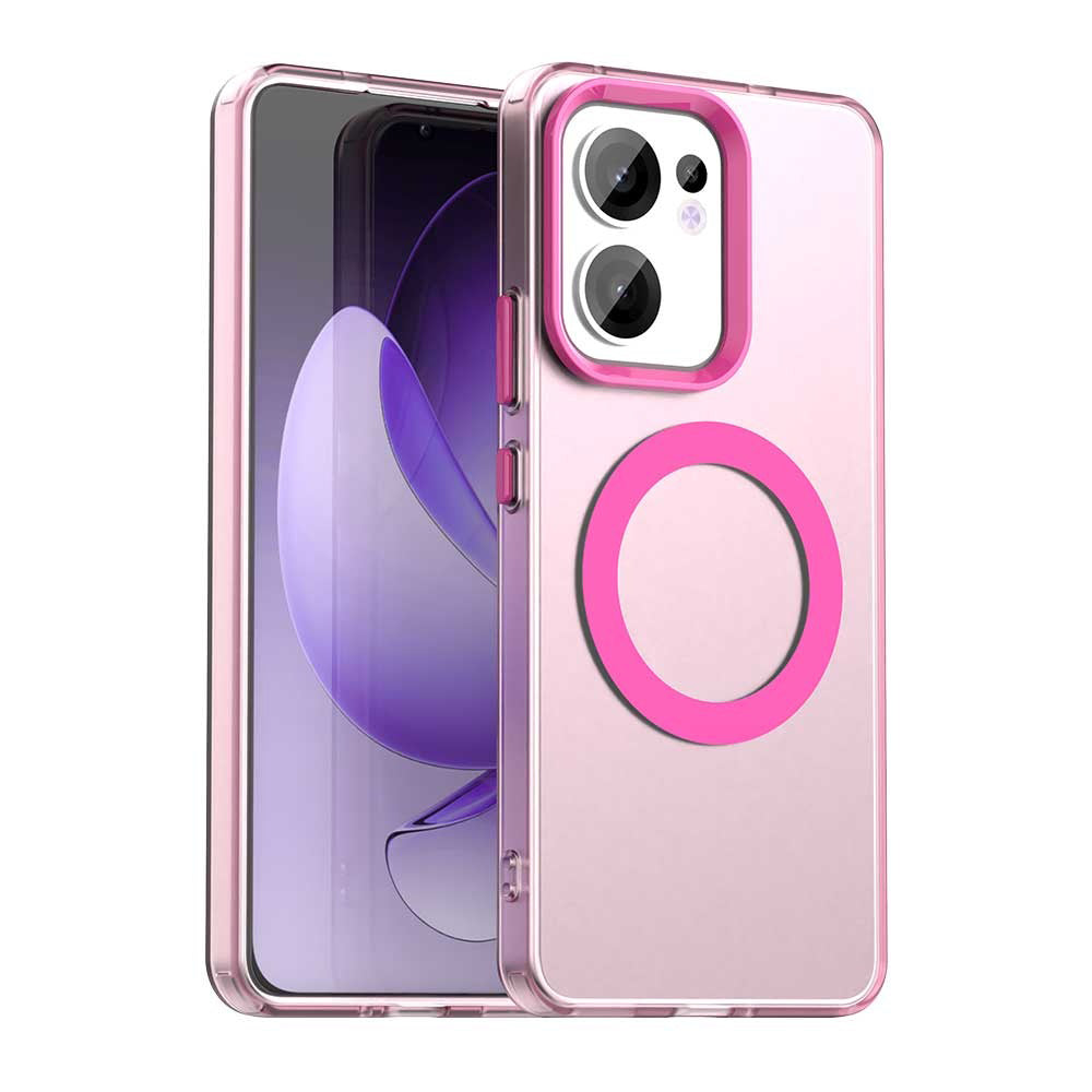 Capa MagSafe para Oppo Reno13 FS 5G / Reno13 F 4G / Reno13 F, Techsuit, CandyCase, Rosa