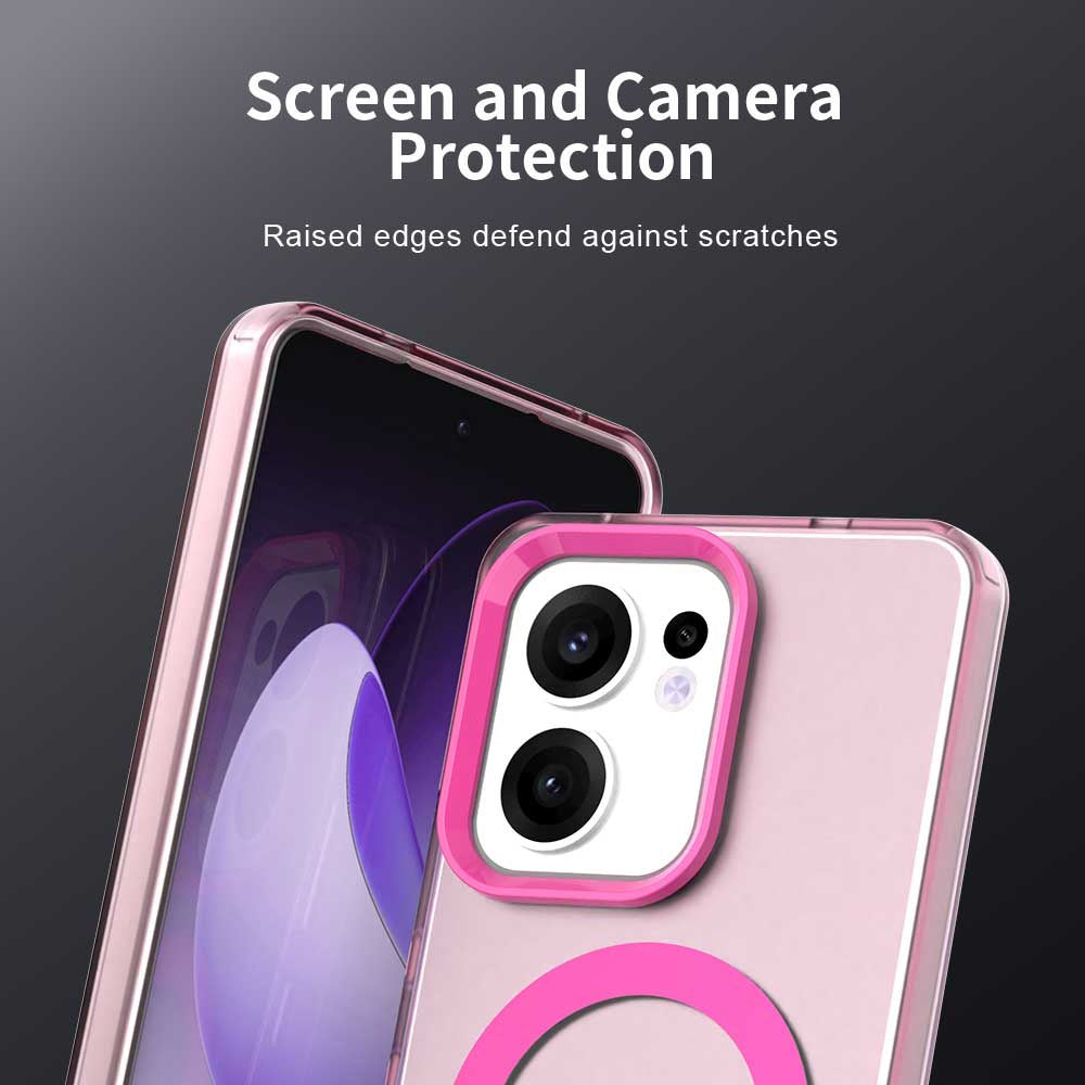 Capa MagSafe para Oppo Reno13 FS 5G / Reno13 F 4G / Reno13 F, Techsuit, CandyCase, Rosa
