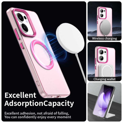 Capa MagSafe para Oppo Reno13 FS 5G / Reno13 F 4G / Reno13 F, Techsuit, CandyCase, Rosa