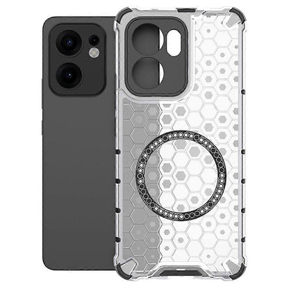 MagSafe Case for Oppo Reno13 FS 5G / Reno13 F 4G / Reno13 F, Techsuit, HoneyComb Shield, White