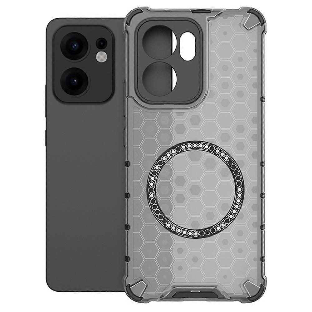 Capa MagSafe para Oppo Reno13 FS 5G / Reno13 F 4G / Reno13 F, Techsuit, HoneyComb Shield, Preta