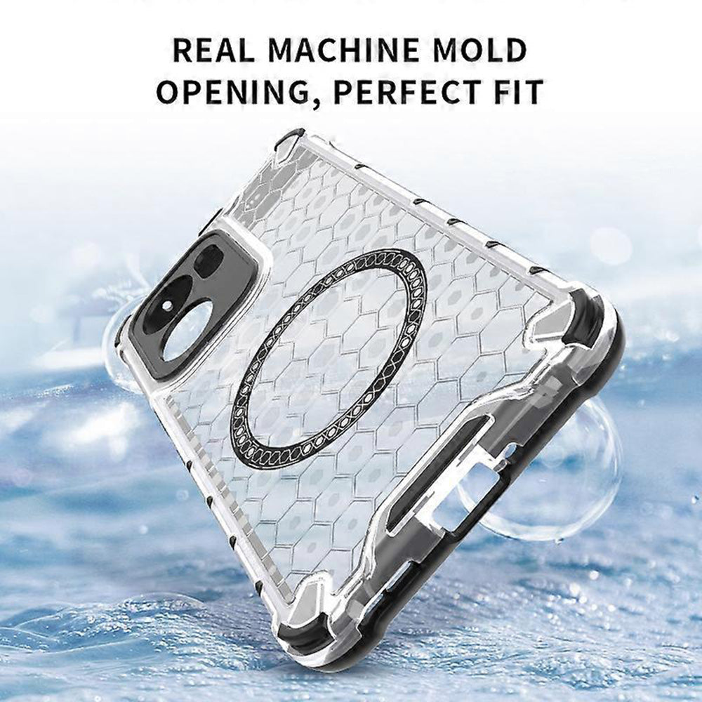 Capa MagSafe para Oppo Reno13 FS 5G / Reno13 F 4G / Reno13 F, Techsuit, HoneyComb Shield, Preta