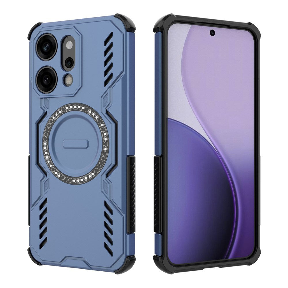 Capa MagSafe para Oppo Reno14 Pro, Techsuit, ArmorMag, Azul