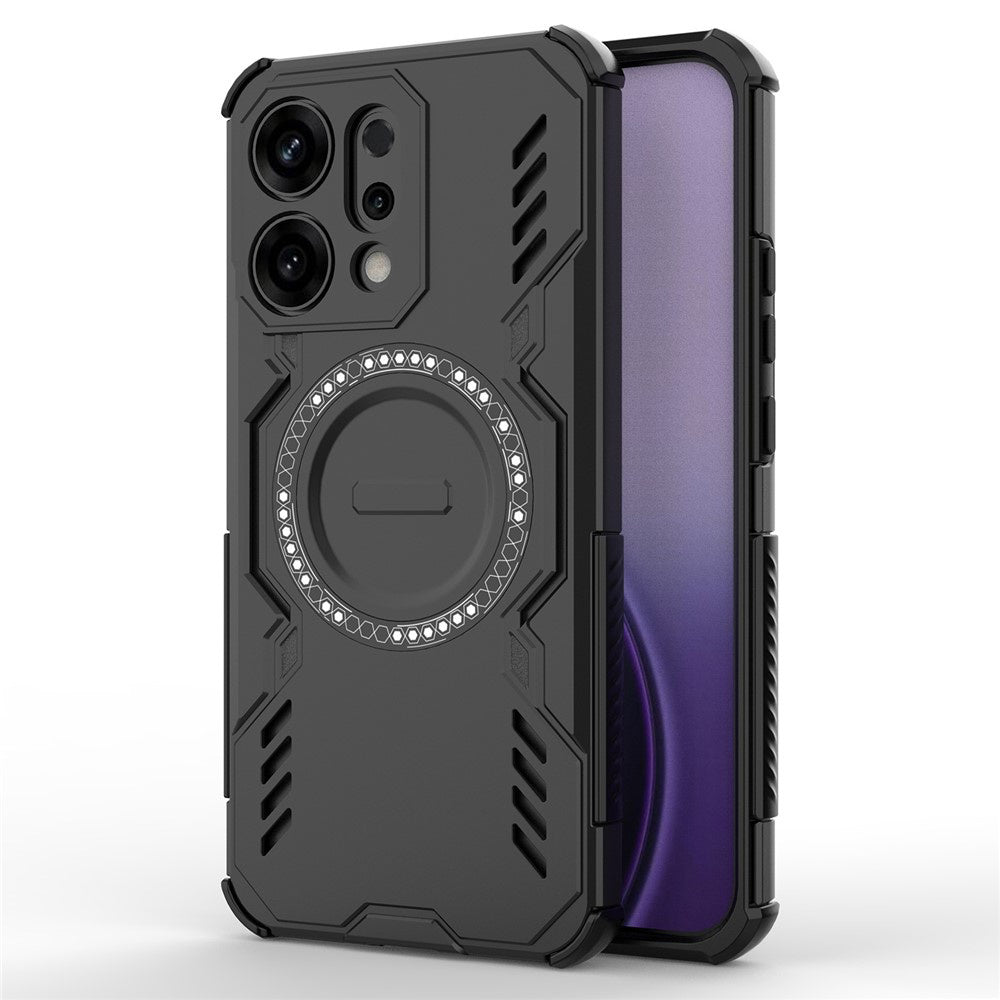 Capa MagSafe para Oppo Reno14, Techsuit, ArmorMag, Preta