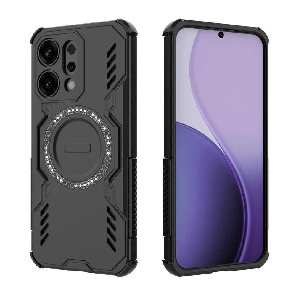 Capa MagSafe para Oppo Reno14, Techsuit, ArmorMag, Preta