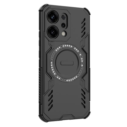 Capa MagSafe para Oppo Reno14, Techsuit, ArmorMag, Preta