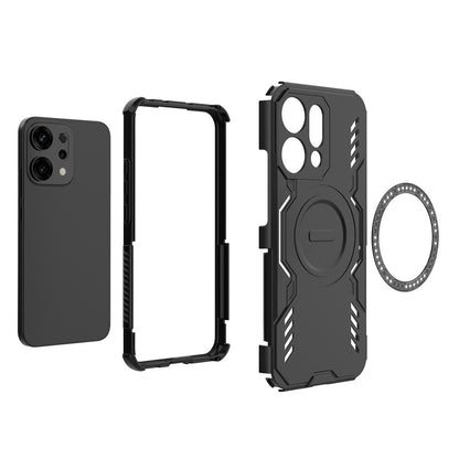 Capa MagSafe para Oppo Reno14, Techsuit, ArmorMag, Preta