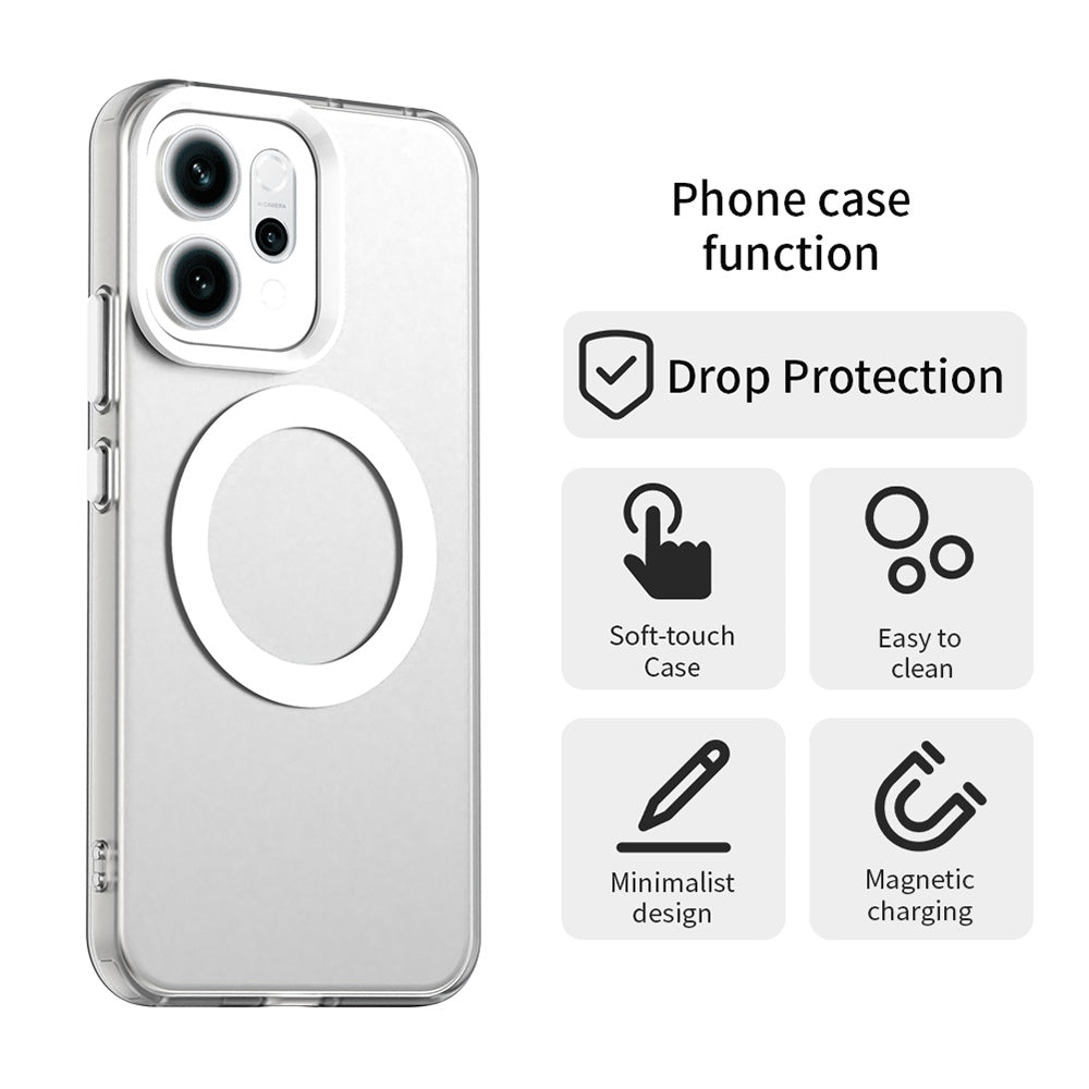 Capa MagSafe para Oppo Reno14, Techsuit, CandyCase, Branca