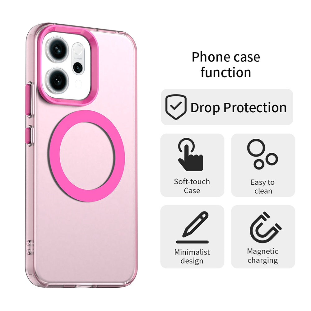 Capa MagSafe para Oppo Reno14, Techsuit, CandyCase, Rosa