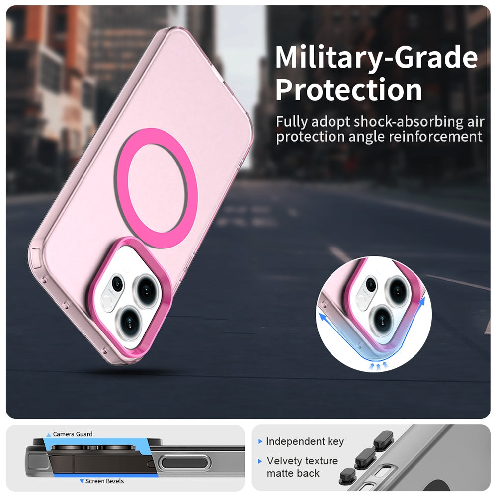 Capa MagSafe para Oppo Reno14, Techsuit, CandyCase, Rosa