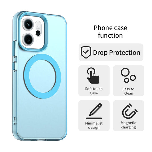 Capa MagSafe para Oppo Reno16 F / Reno16 FS, Techsuit, CandyCase, Azul