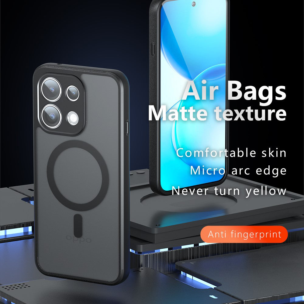 Capa MagSafe para Oppo Reno16 F / Reno16 FS, Techsuit, PureFrost, Preto Satinado