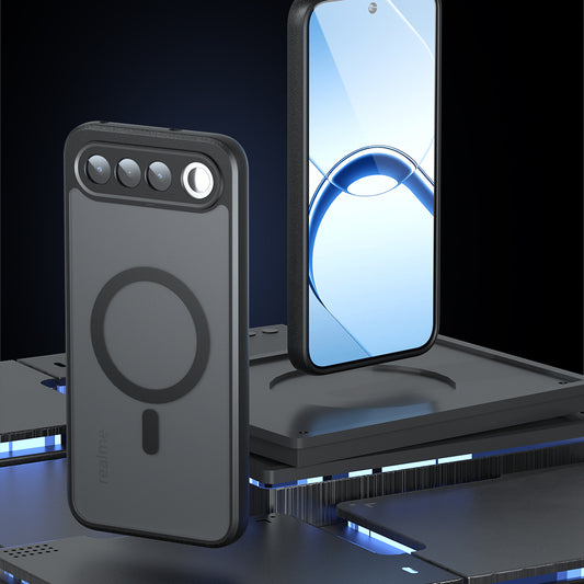 Capa MagSafe para Realme 16, Techsuit, PureFrost, Preto Satinado