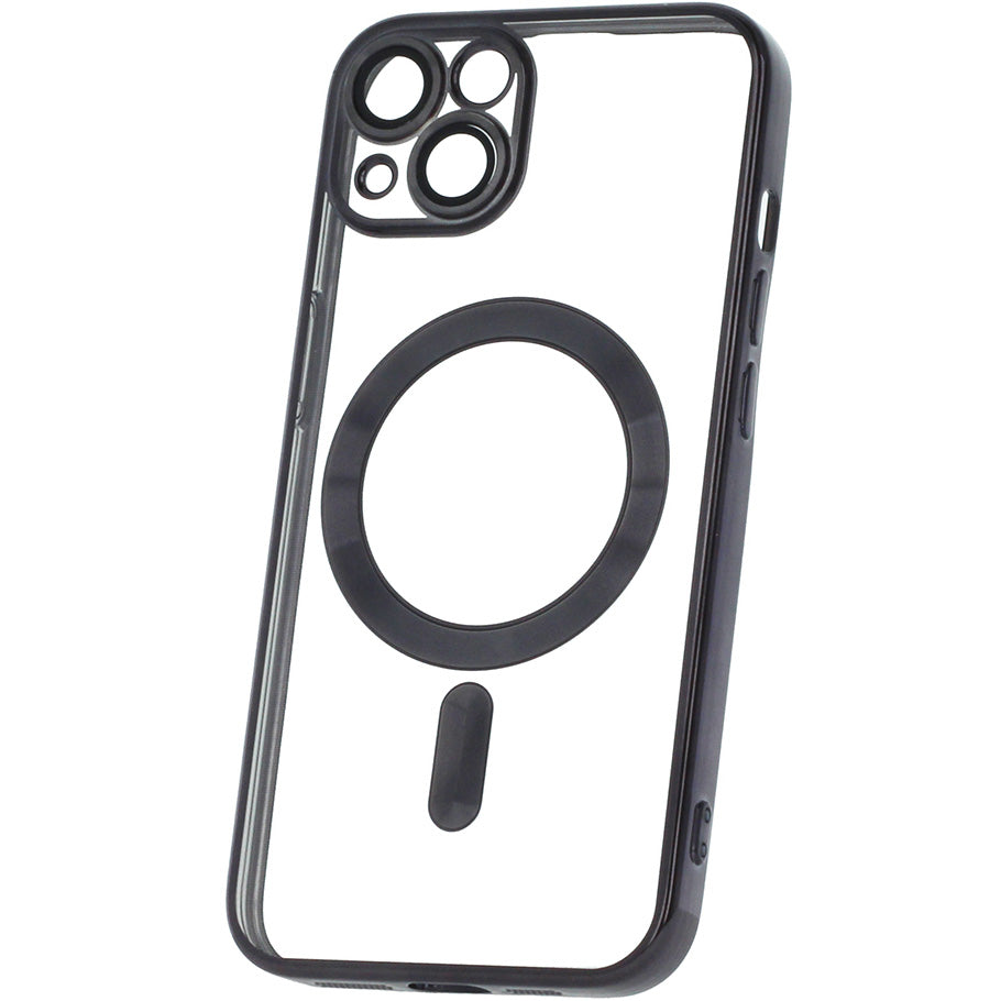 Capa MagSafe para Samsung Galaxy A26 A266, OEM, Cor Cromada Mag, Preta