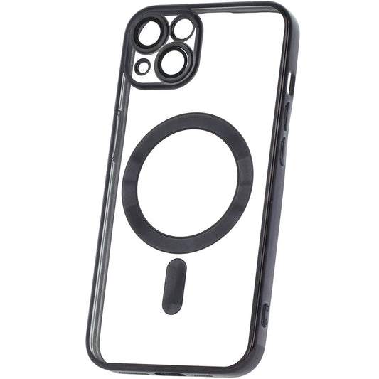 Capa MagSafe para Samsung Galaxy A26 A266, OEM, Cor Cromada Mag, Preta