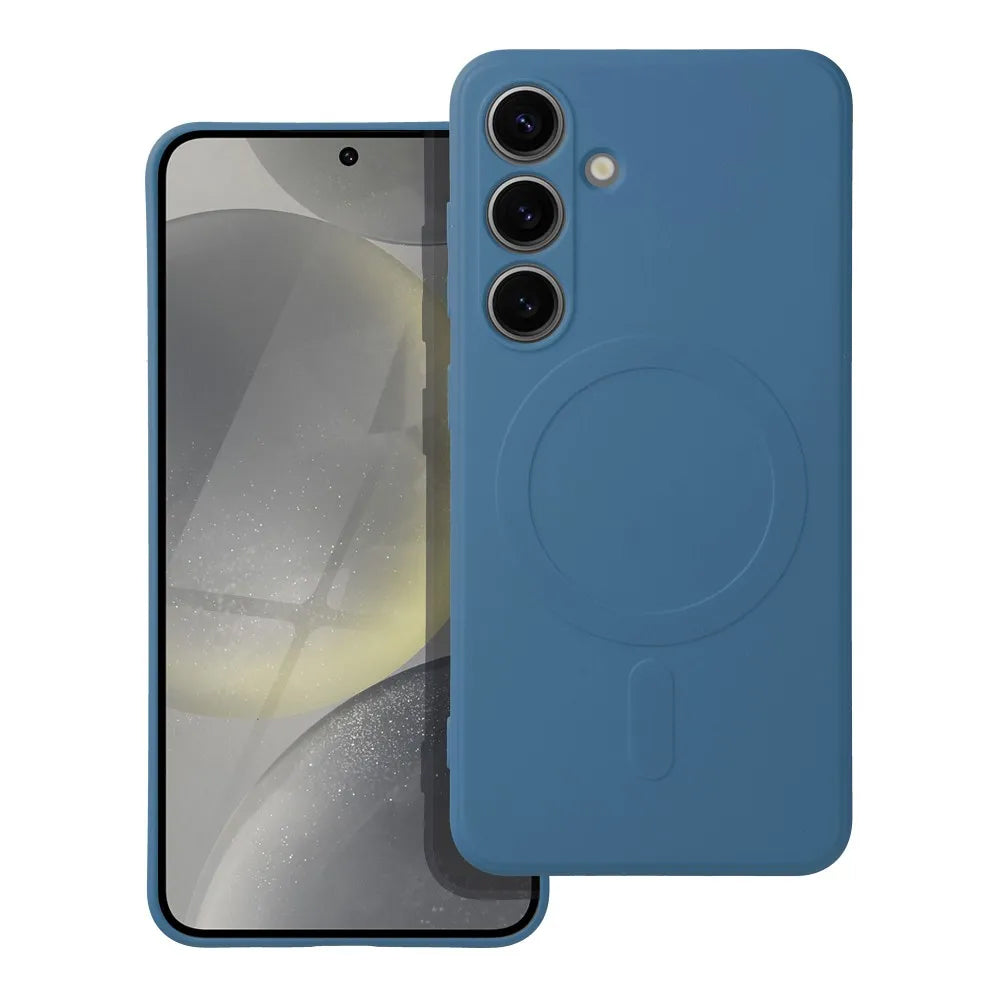 Capa MagSafe para Samsung Galaxy S25 FE, OEM, Silicone, Azul