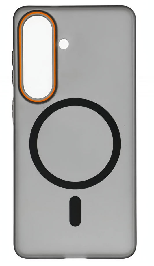 Capa MagSafe para Samsung Galaxy S26 S942, OEM, Go Orange, Preta