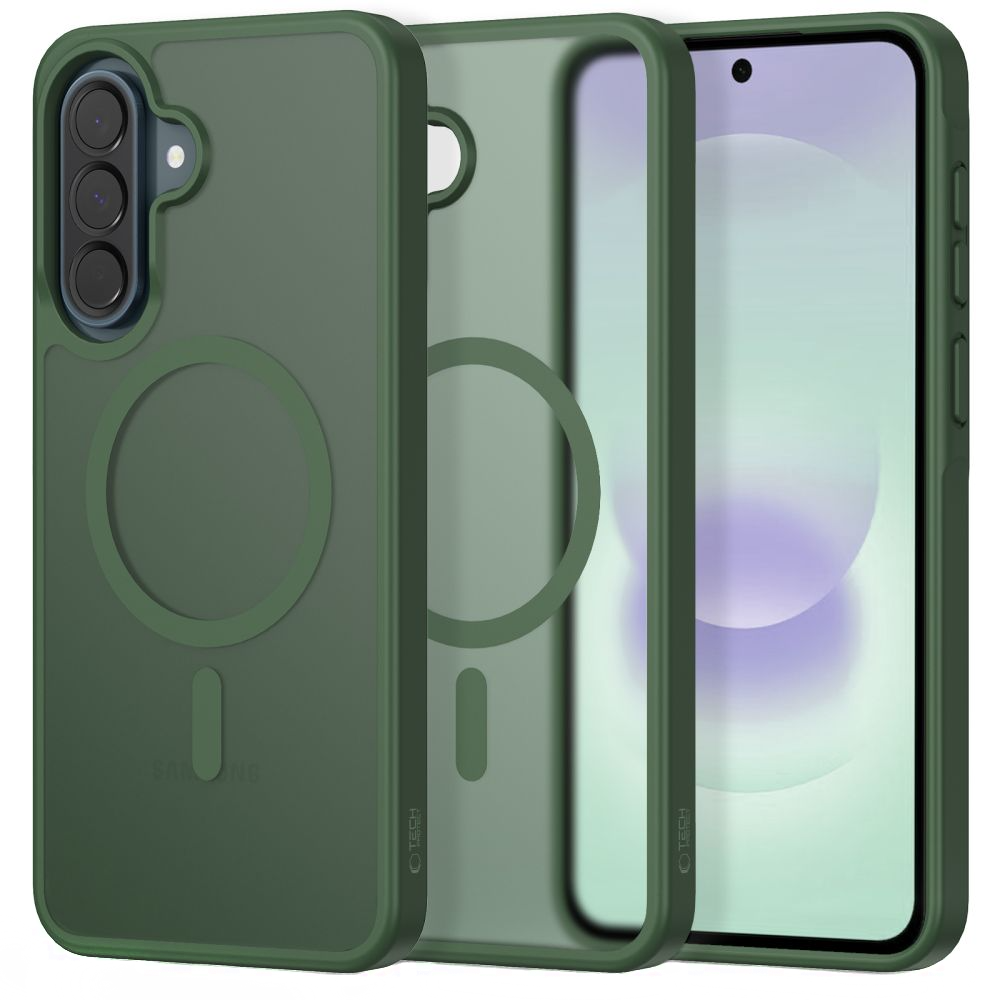 Capa MagSafe para Samsung Galaxy A37 5G / A56 A566 / A36 A366, Tech-Protect, Magmat, Verde Mate