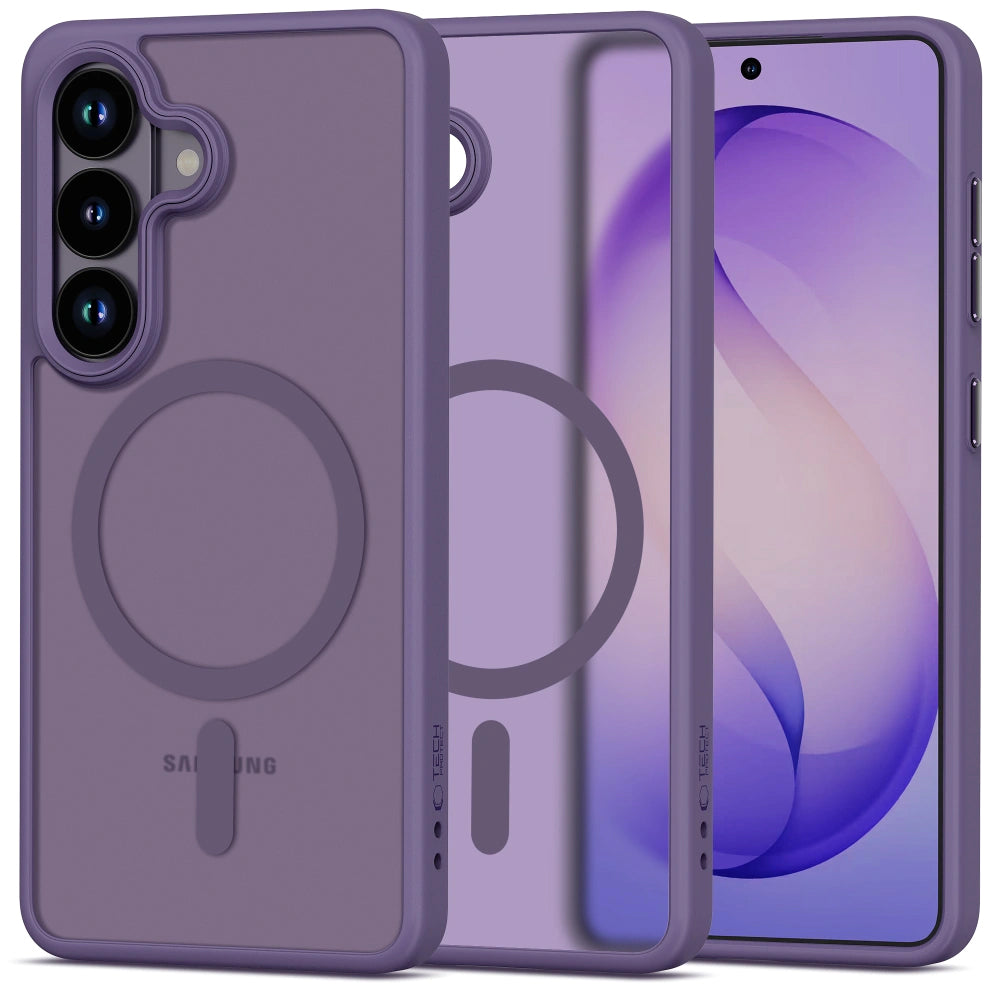 Capa MagSafe para Samsung Galaxy S26 S942, Tech-Protect, Magmat, Roxo Mate