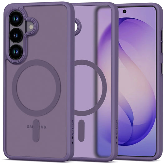 Capa MagSafe para Samsung Galaxy S26 S942, Tech-Protect, Magmat, Roxo Mate
