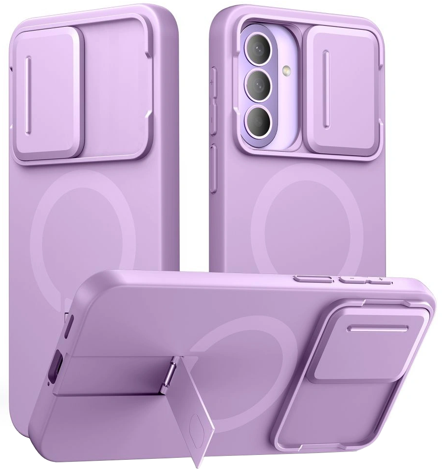 Capa MagSafe para Samsung Galaxy A57 5G, Tech-Protect, Kevlar Aura, Violeta