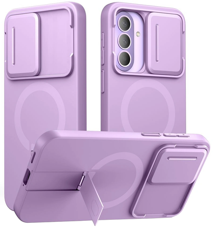Capa MagSafe para Samsung Galaxy A57 5G, Tech-Protect, Kevlar Aura, Violeta