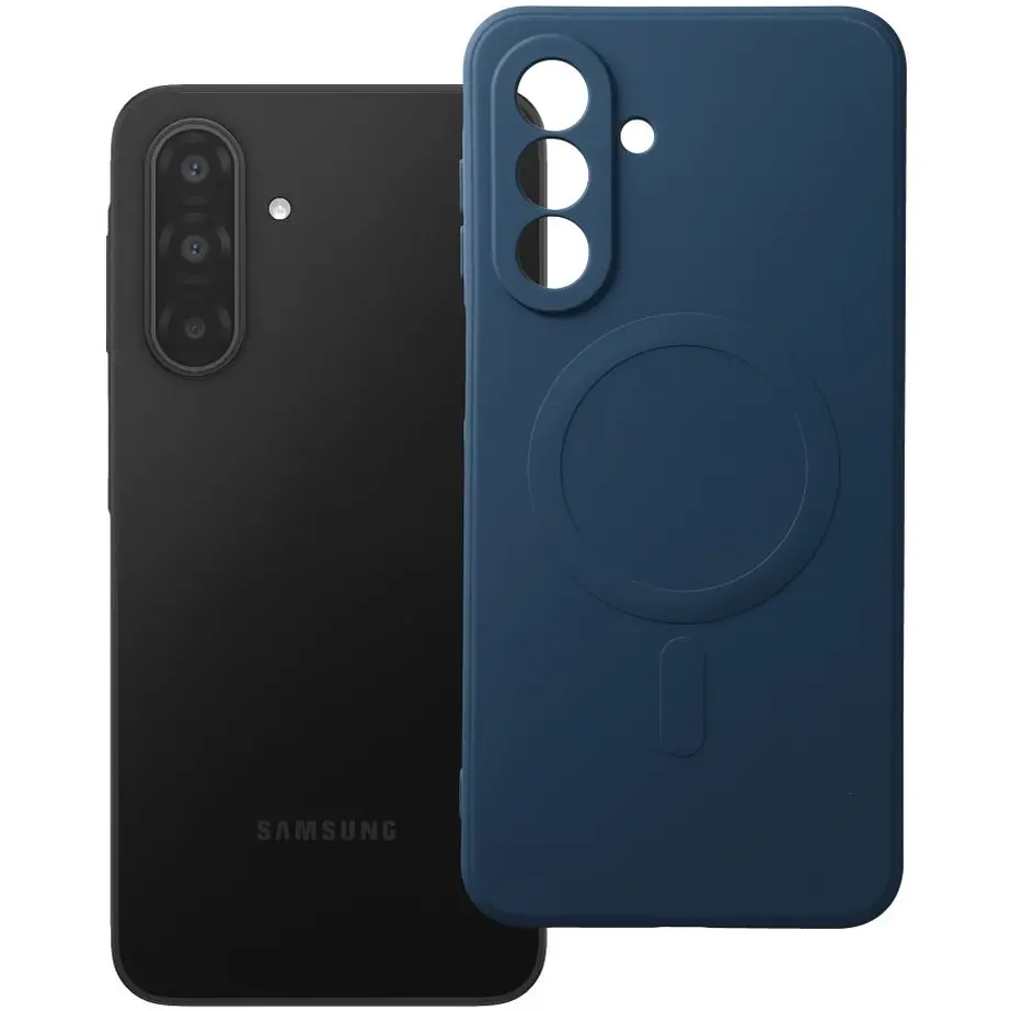MagSafe Case for Samsung Galaxy A18 4G A185 / A17 4G A175 / A17 5G A176 / A26 A266, OEM, Silicone Mag, Navy Blue