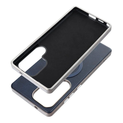 Capa MagSafe para Samsung Galaxy A36 A366, OEM, Gentleman Mag, Azul Marinho
