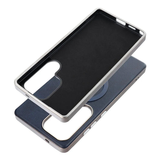 Capa MagSafe para Samsung Galaxy A36 A366, OEM, Gentleman Mag, Azul Marinho
