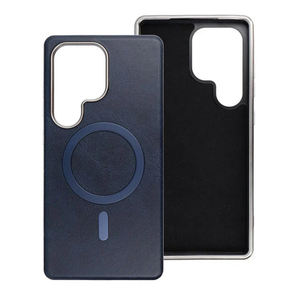 Capa MagSafe para Samsung Galaxy A36 A366, OEM, Gentleman Mag, Azul Marinho