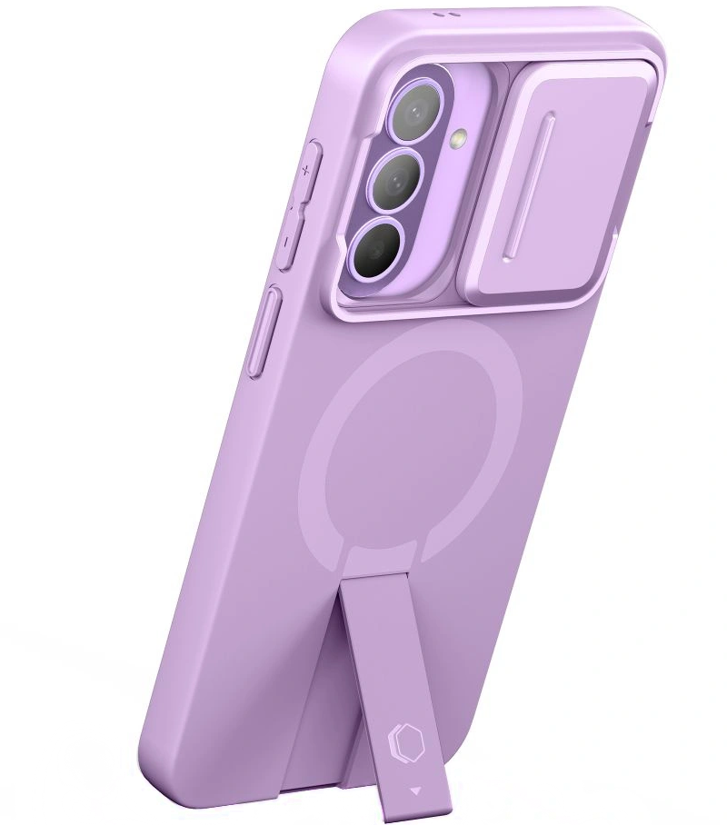 Capa MagSafe para Samsung Galaxy A57 5G, Tech-Protect, Kevlar Aura, Violeta
