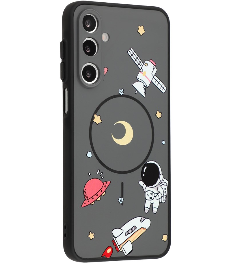 Capa MagSafe para Samsung Galaxy S26 Ultra S948, OEM, Astronauta Desenho Animado, Cinzento