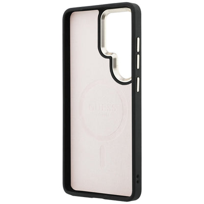 Capa MagSafe para Samsung Galaxy S26 Ultra S948, Guess, 4G Embossed Ring, Rosa