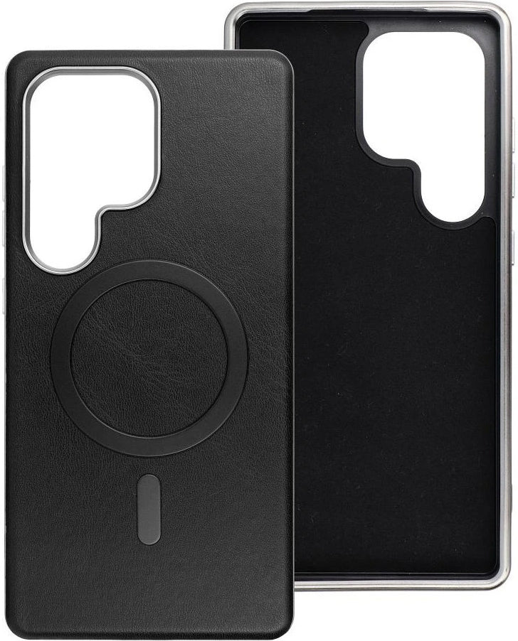 Capa MagSafe para Samsung Galaxy A56 A566, OEM, Gentleman Mag, Preta