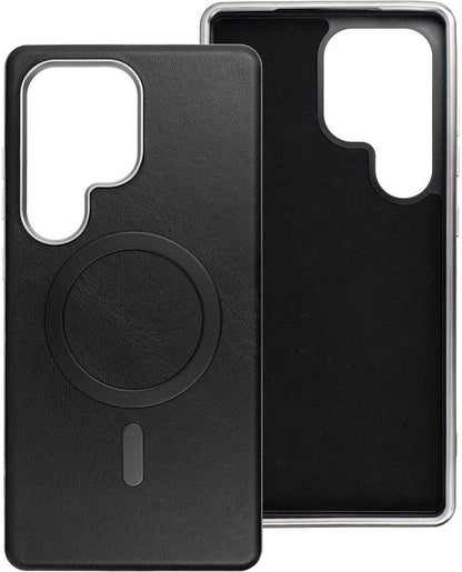 Capa MagSafe para Samsung Galaxy A56 A566, OEM, Gentleman Mag, Preta