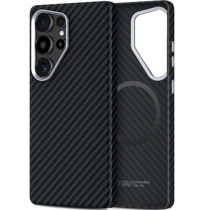 Capa MagSafe para Samsung Galaxy S25 Ultra S938, Tech-Protect, Ion Carbon, Preta