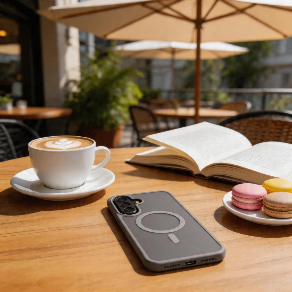 Capa MagSafe para Samsung Galaxy A57 5G, Tech-Protect, Magmat, Cinza Mate