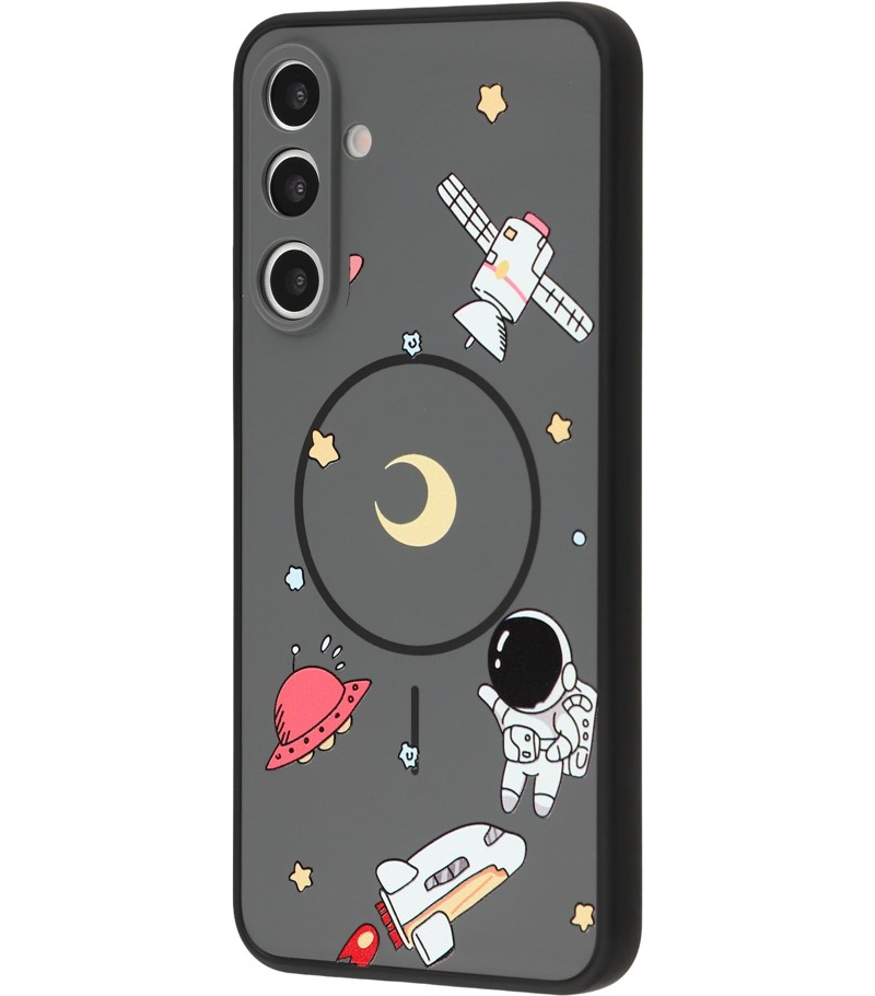 Capa MagSafe para Samsung Galaxy S26 Ultra S948, OEM, Astronauta Desenho Animado, Cinzento