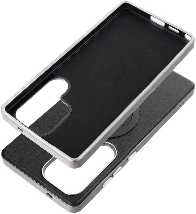 Capa MagSafe para Samsung Galaxy A56 A566, OEM, Gentleman Mag, Preta