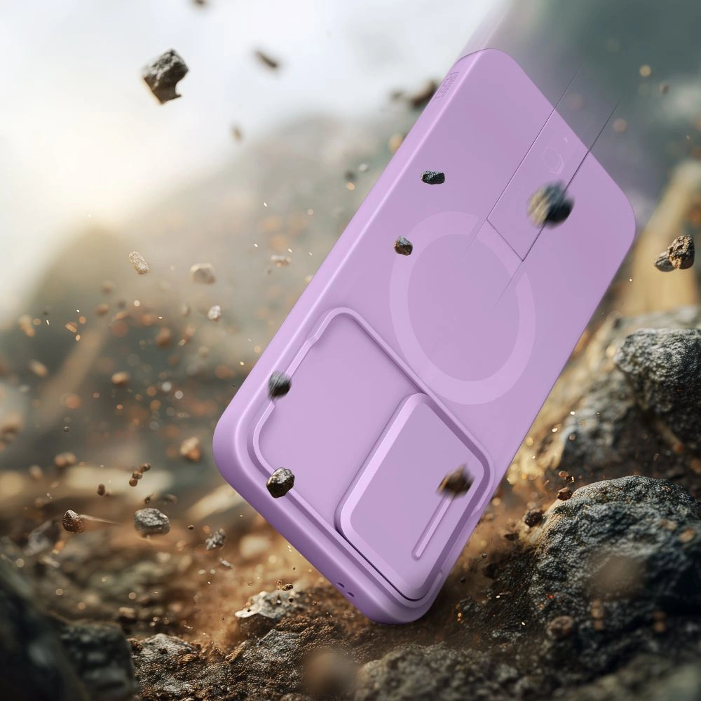 Capa MagSafe para Samsung Galaxy A57 5G, Tech-Protect, Kevlar Aura, Violeta