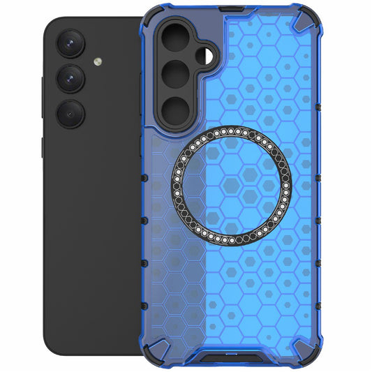Capa MagSafe para Samsung Galaxy A26 A266, Techsuit, HoneyComb Shield, Azul