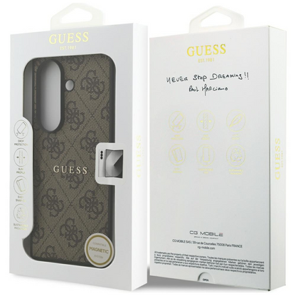 Capa MagSafe para Samsung Galaxy Z Fold7 F966, Guess, 4G Classic, Castanha, Reembalada