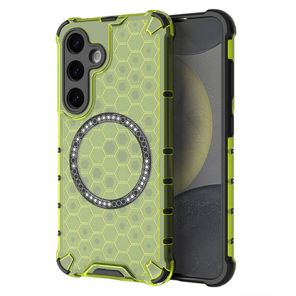 Capa MagSafe para Samsung Galaxy S25 S931, Techsuit, HoneyComb Shield, Verde