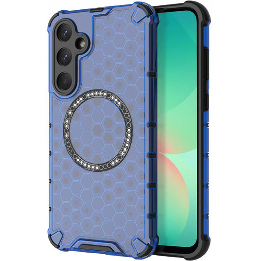 Capa MagSafe para Samsung Galaxy A26 A266, Techsuit, HoneyComb Shield, Azul