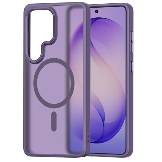 Capa MagSafe para Samsung Galaxy S26 Ultra S948, Tech-Protect, Magmat, Roxo Mate