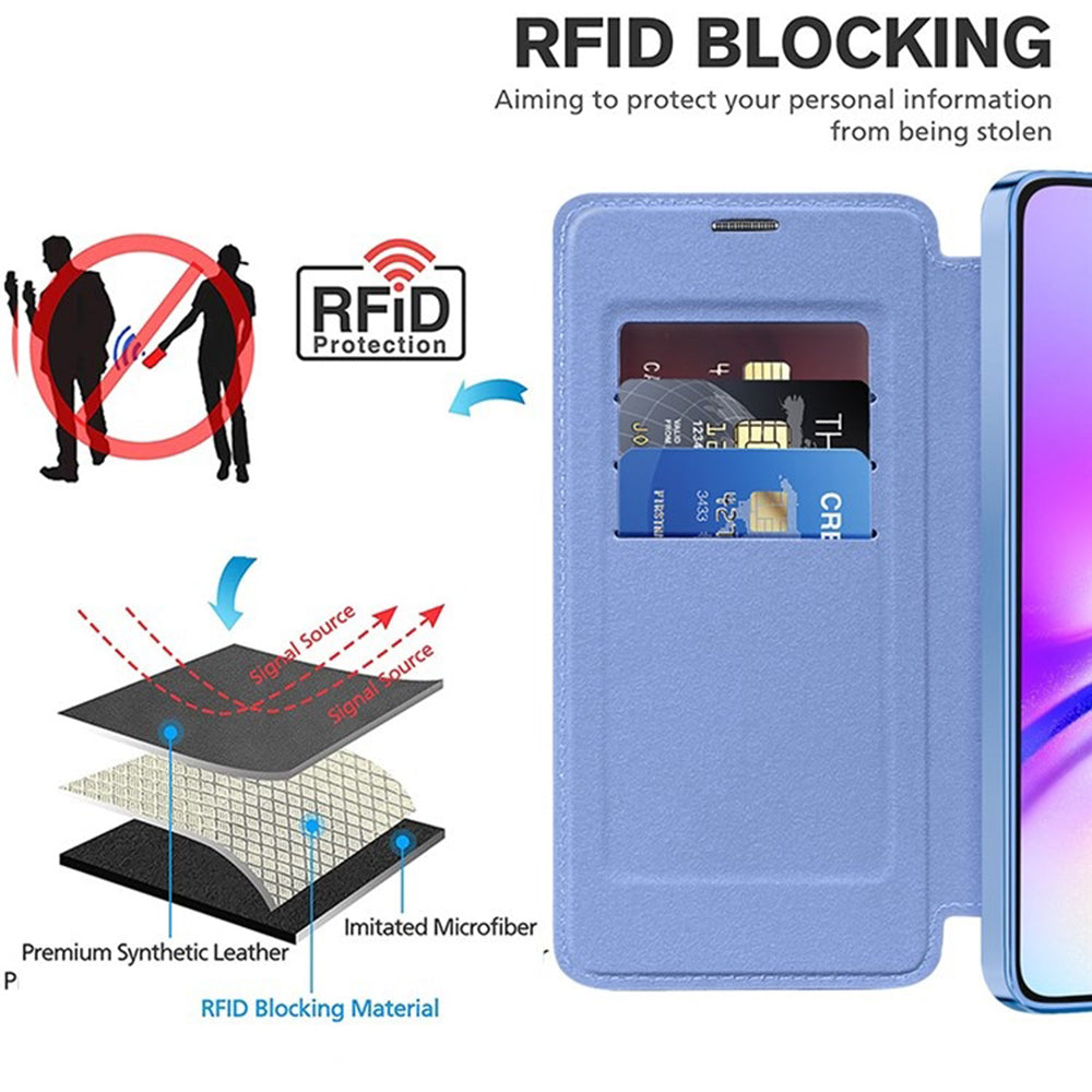 MagSafe Case for Samsung Galaxy A05 A055, Techsuit, SmartMag Book, Blue