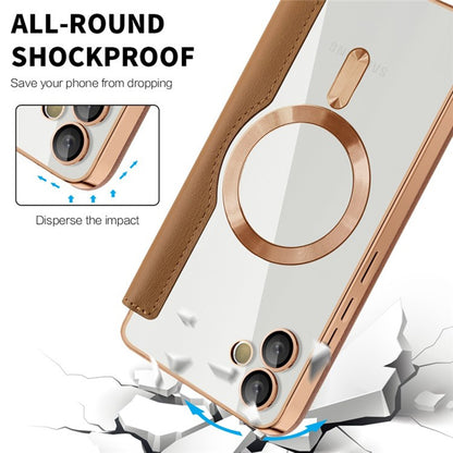 Capa MagSafe para Samsung Galaxy A05 A055, Techsuit, SmartMag Book, Castanha