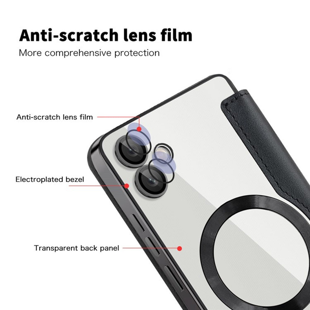 MagSafe Case for Samsung Galaxy A05 A055, Techsuit, SmartMag Book, Black