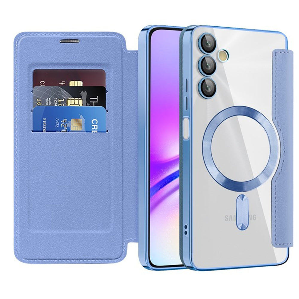 Capa MagSafe para Samsung Galaxy A05s A057, Techsuit, SmartMag Book, Azul