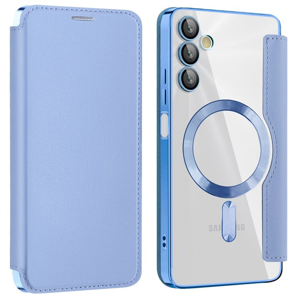 Capa MagSafe para Samsung Galaxy A05s A057, Techsuit, SmartMag Book, Azul